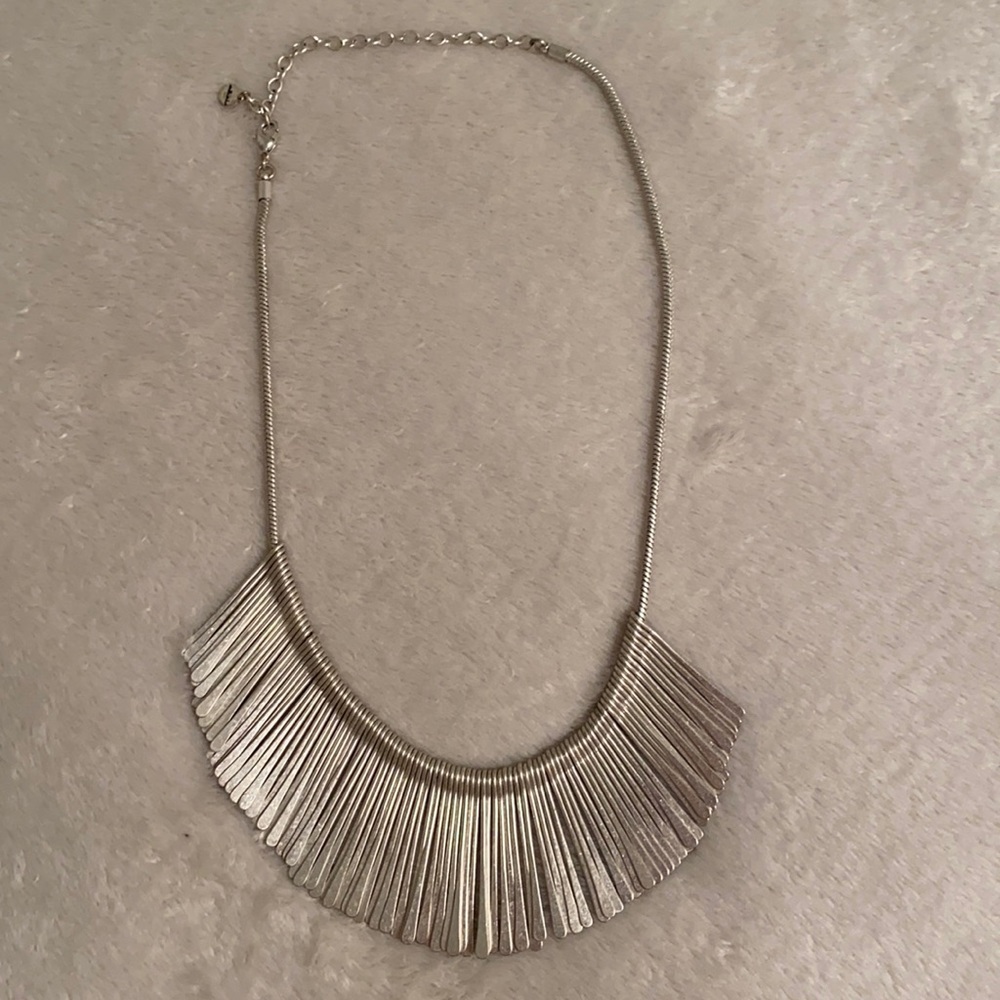 Silver statement necklace